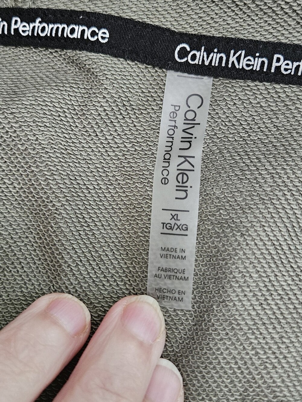 NWT Calvin Klein Performance Women's Fleece Zip Hoodie Olive Green - Picture 6 of 7